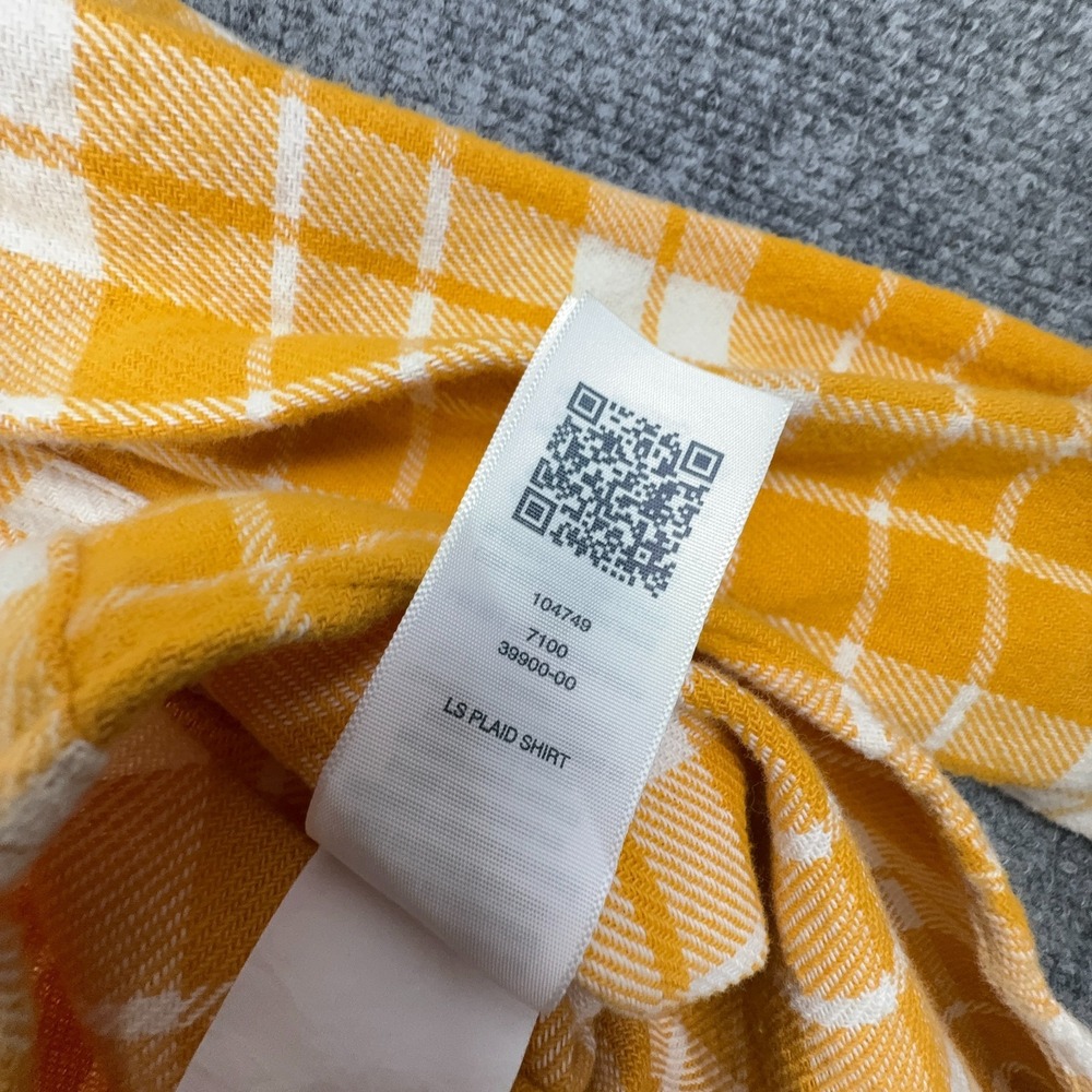 True Religion Plaid Flannel Shirt Men's XL Yellow Button Up Long Sleeve - Picture 9 of 14